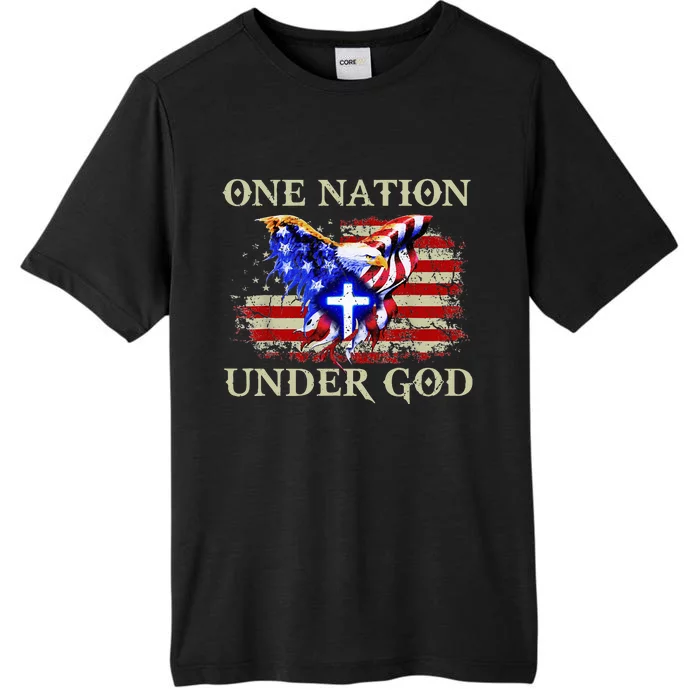 One Nation Under God Patriotic Usa Christian ChromaSoft Performance T-Shirt