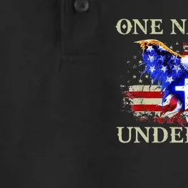 One Nation Under God Patriotic Usa Christian Dry Zone Grid Performance Polo