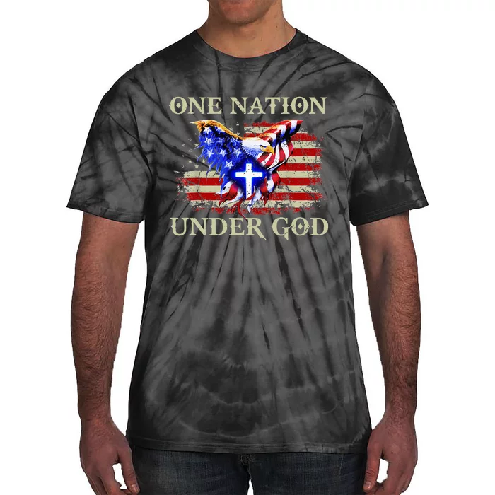 One Nation Under God Patriotic Usa Christian Tie-Dye T-Shirt