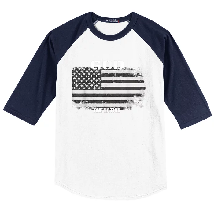 One Nation Under God Baseball Sleeve Shirt