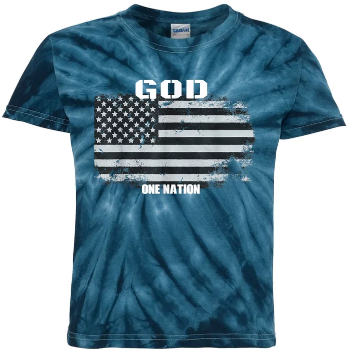 One Nation Under God Kids Tie-Dye T-Shirt