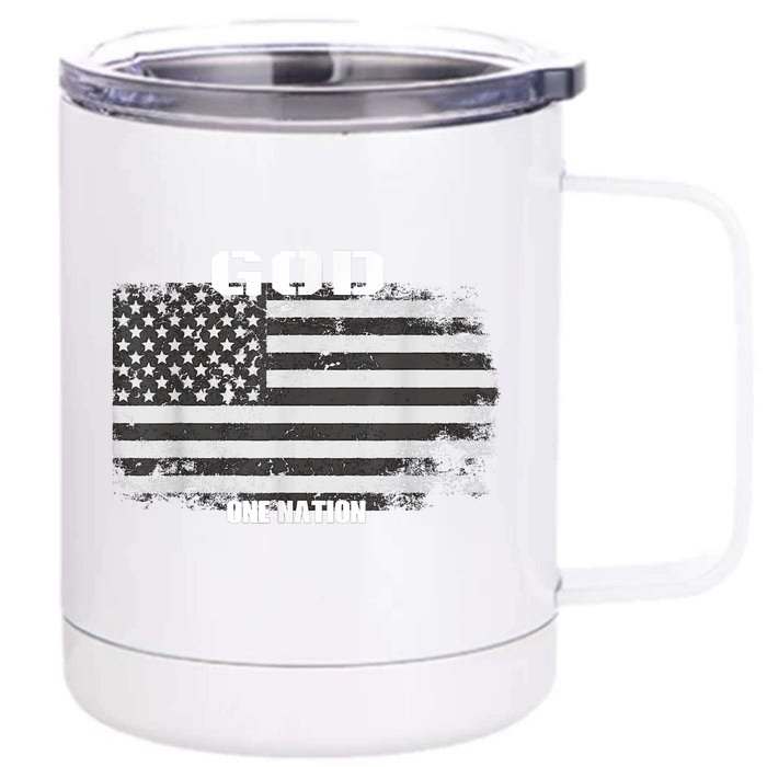 One Nation Under God Front & Back 12oz Stainless Steel Tumbler Cup