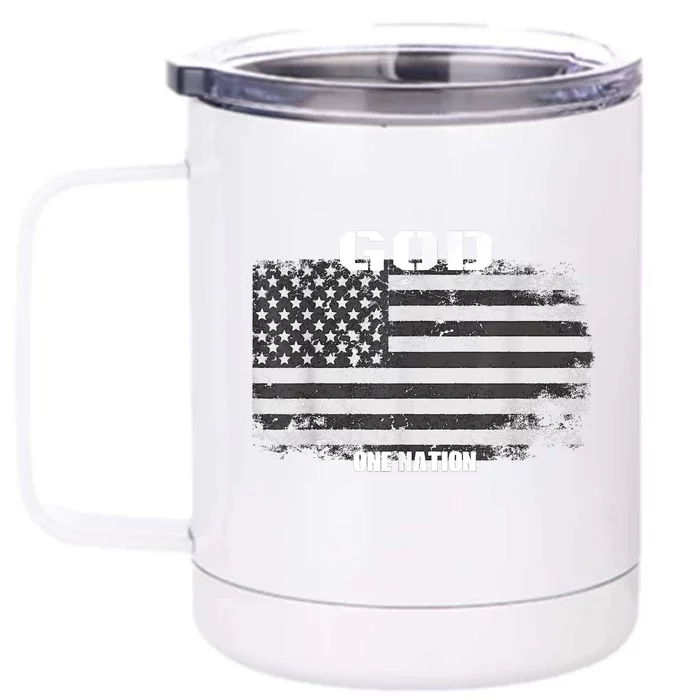 One Nation Under God Front & Back 12oz Stainless Steel Tumbler Cup