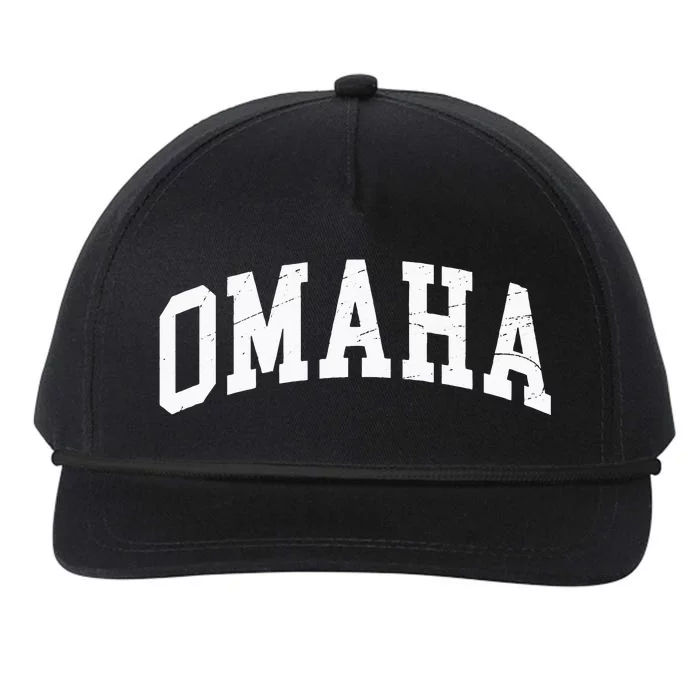 Omaha Nebraska Vintage Worn Design Classic Snapback Five-Panel Rope Hat