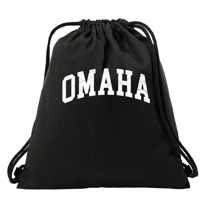 Omaha Nebraska Vintage Worn Design Classic Drawstring Bag