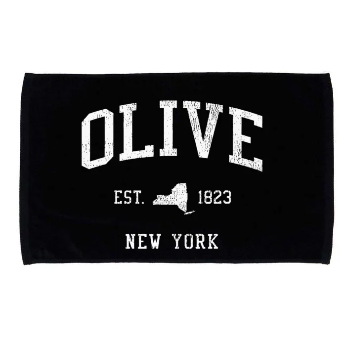 Olive Ny Vintage Athletic Sports Microfiber Hand Towel