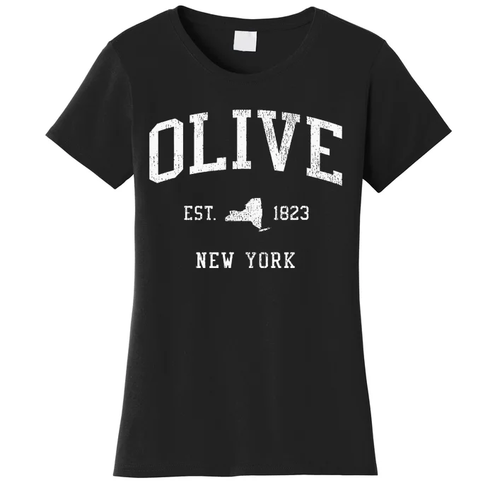 Olive Ny Vintage Athletic Sports Women's T-Shirt