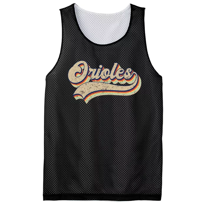 Orioles Name Vintage Retro Baseball Lovers Baseball Mesh Reversible Basketball Jersey Tank