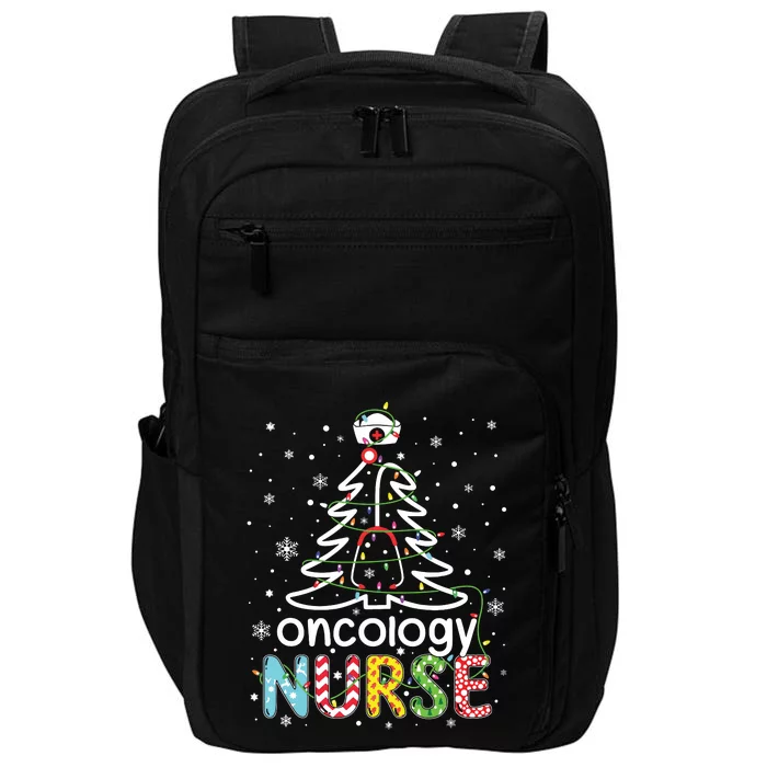 Oncology Nurse Xmas Tree Funny Nursing Christmas Pattern Impact Tech Backpack