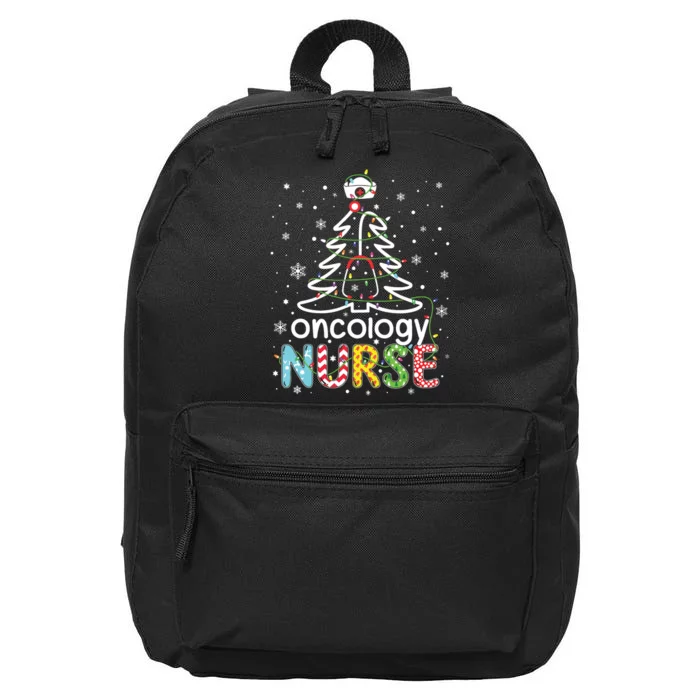 Oncology Nurse Xmas Tree Funny Nursing Christmas Pattern 16 in Basic Backpack