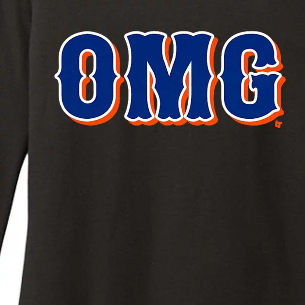 Omg New York Baseball Womens CVC Long Sleeve Shirt