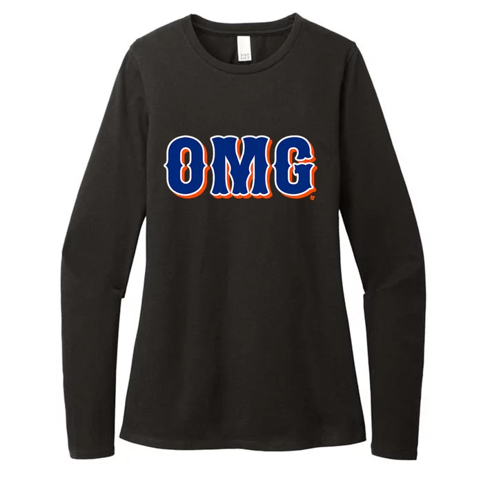 Omg New York Baseball Womens CVC Long Sleeve Shirt