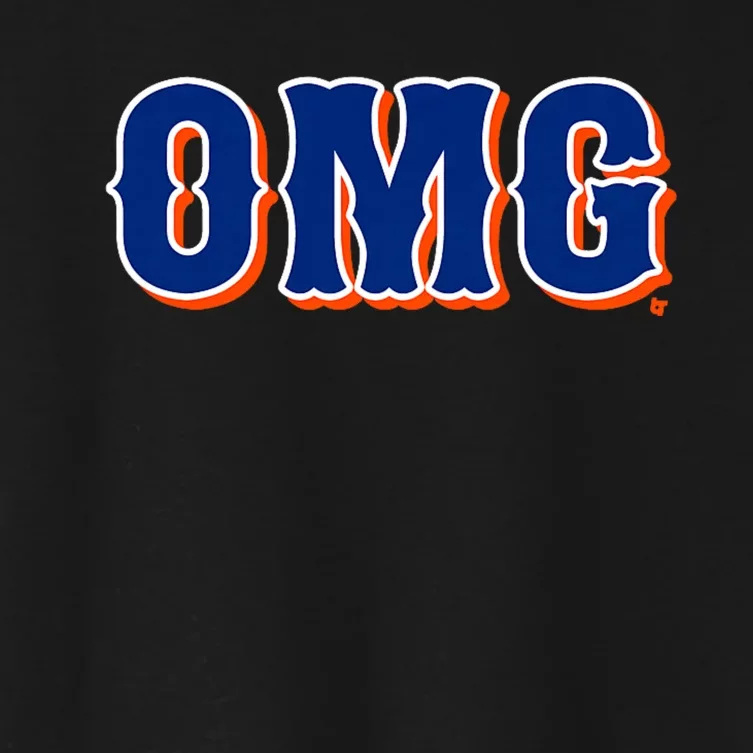 Omg New York Baseball Women's Crop Top Tee