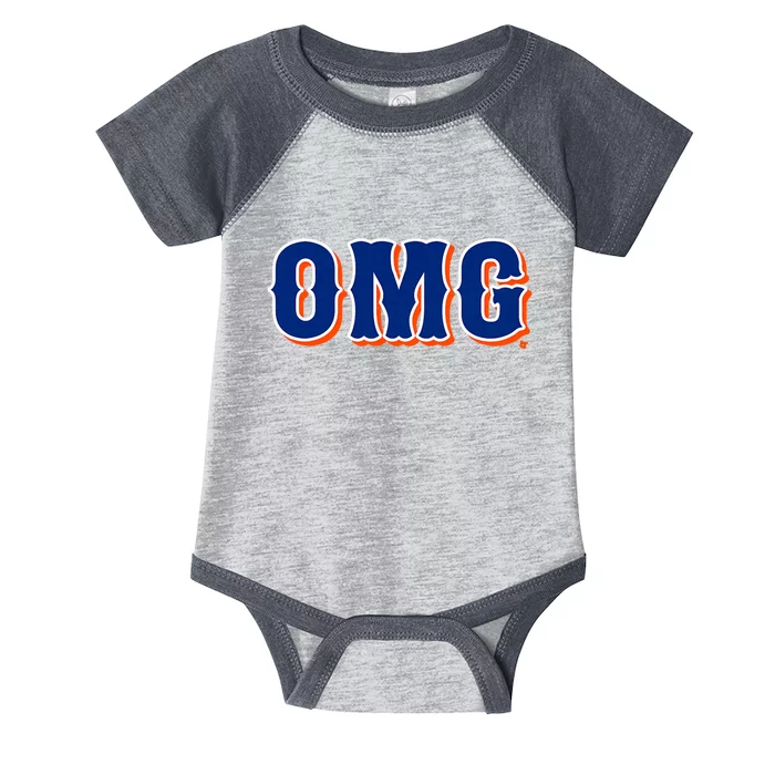 Omg New York Baseball Infant Baby Jersey Bodysuit