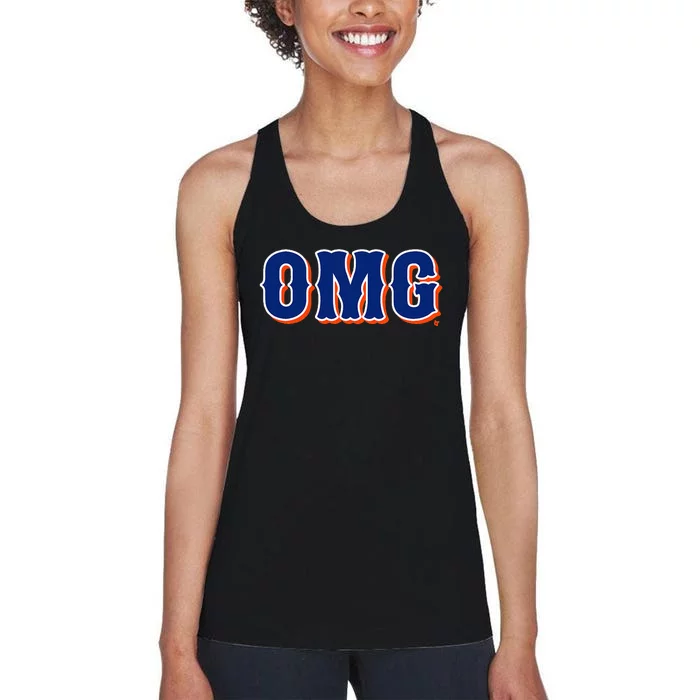 Omg New York Baseball Women's Racerback Tank