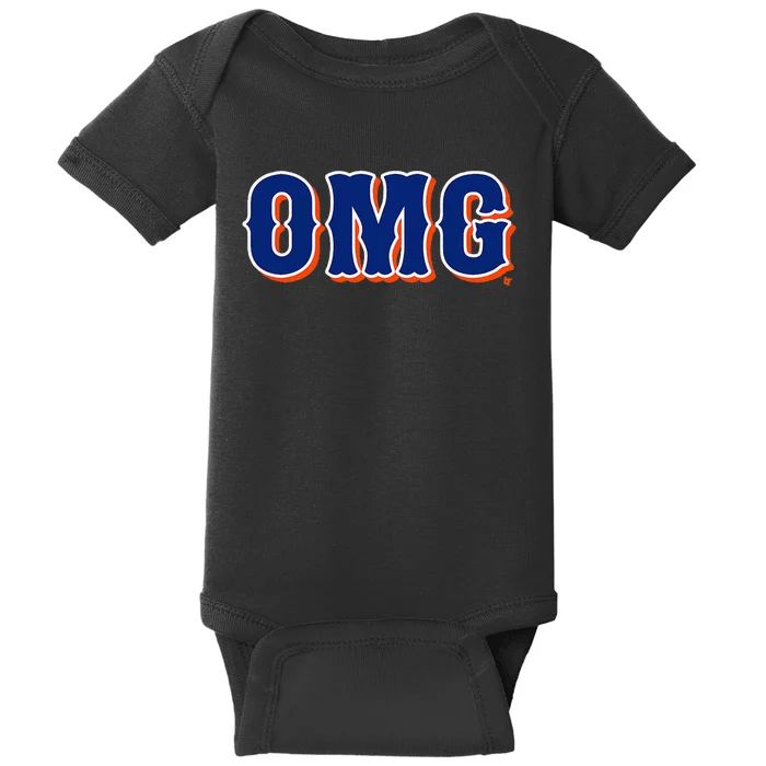 Omg New York Baseball Baby Bodysuit