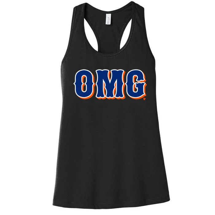 Omg New York Baseball Women's Racerback Tank