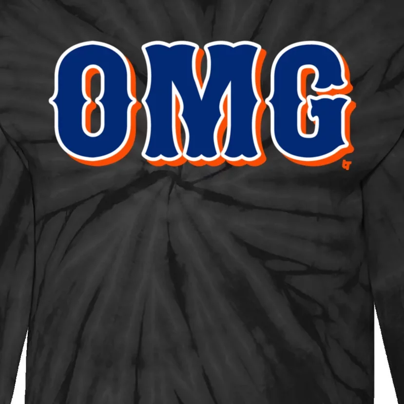 Omg New York Baseball Tie-Dye Long Sleeve Shirt