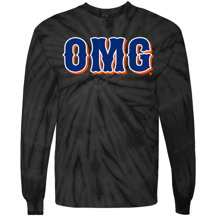 Omg New York Baseball Tie-Dye Long Sleeve Shirt