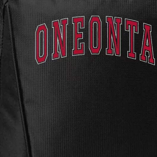 Oneonta New York Souvenir College Style Red City Backpack