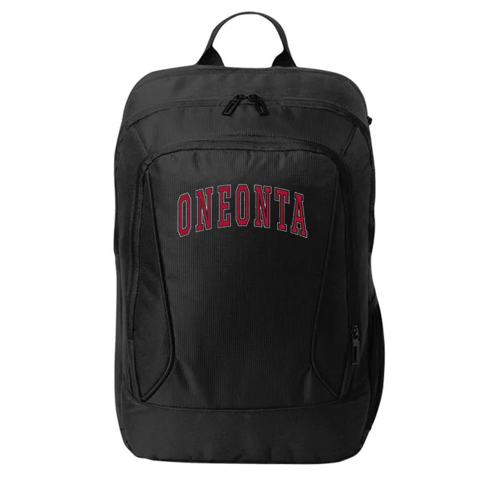 Oneonta New York Souvenir College Style Red City Backpack