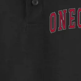 Oneonta New York Souvenir College Style Red Dry Zone Grid Performance Polo