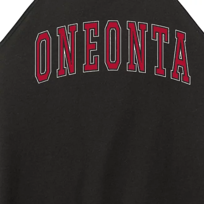 Oneonta New York Souvenir College Style Red Women’s Perfect Tri Rocker Tank