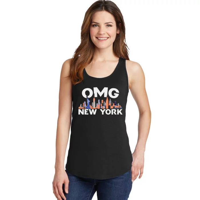 Omg New York Ny Ladies Essential Tank