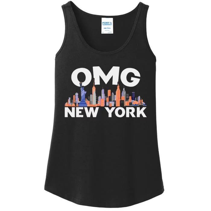 Omg New York Ny Ladies Essential Tank