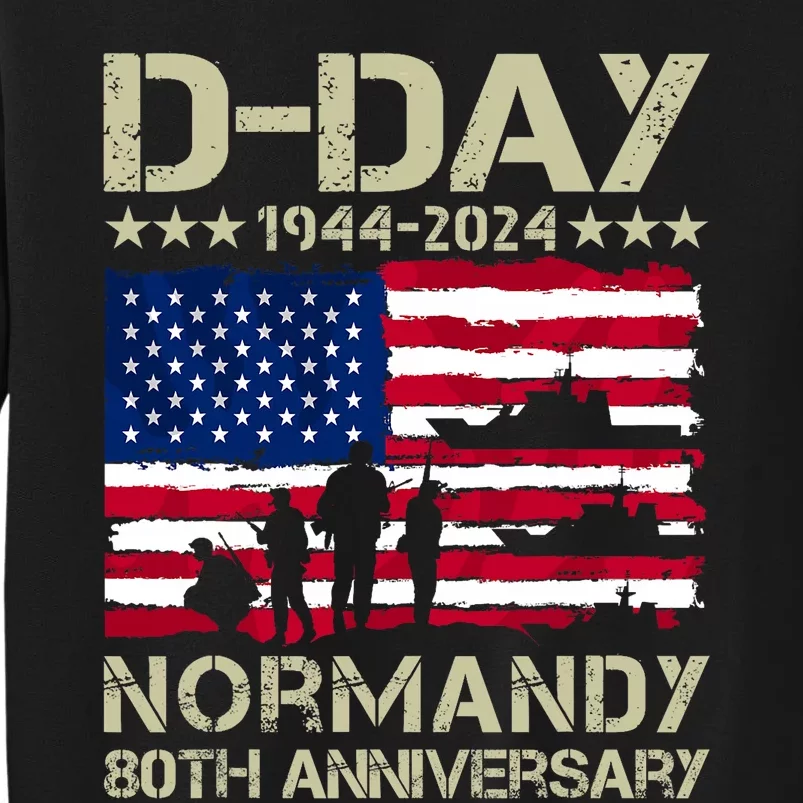 Operation Overlord 1944 Dday 2024 80th Anniversary Normandy Tall Sweatshirt