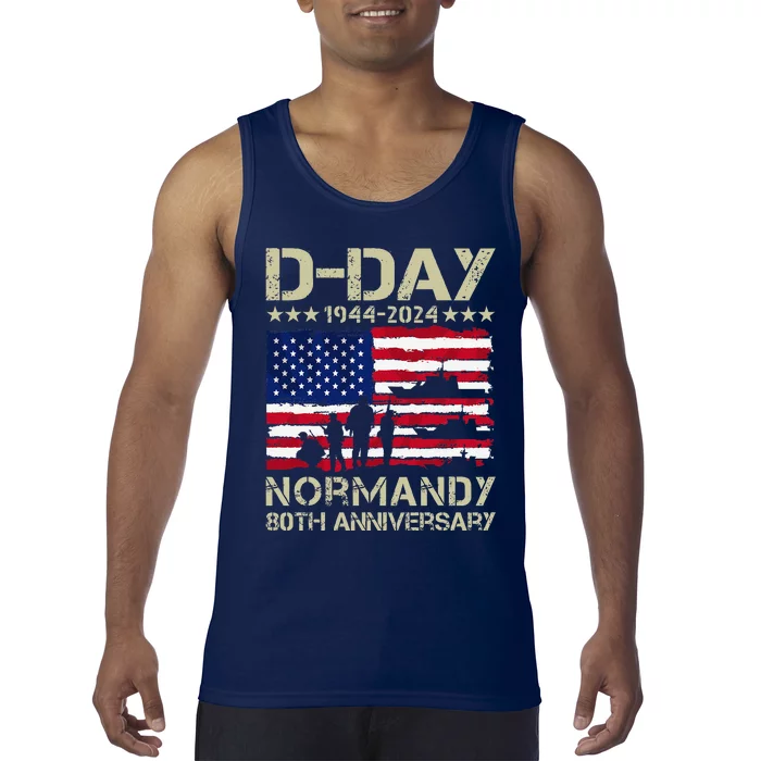 Operation Overlord 1944 Dday 2024 80th Anniversary Normandy Tank Top