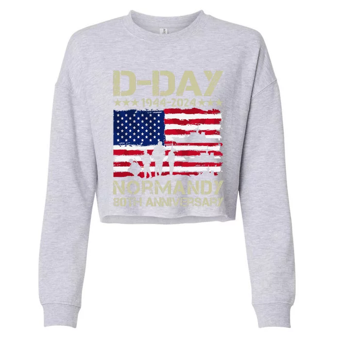 Operation Overlord 1944 Dday 2024 80th Anniversary Normandy Cropped Pullover Crew