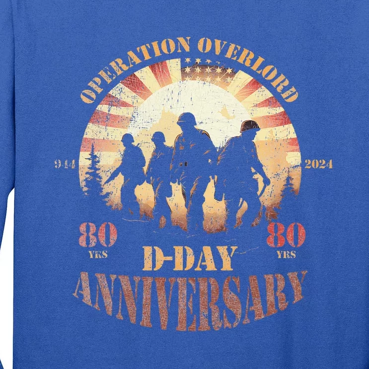 Operation Overlord 1944 Dday 2024 80th Anniversary Tall Long Sleeve T-Shirt