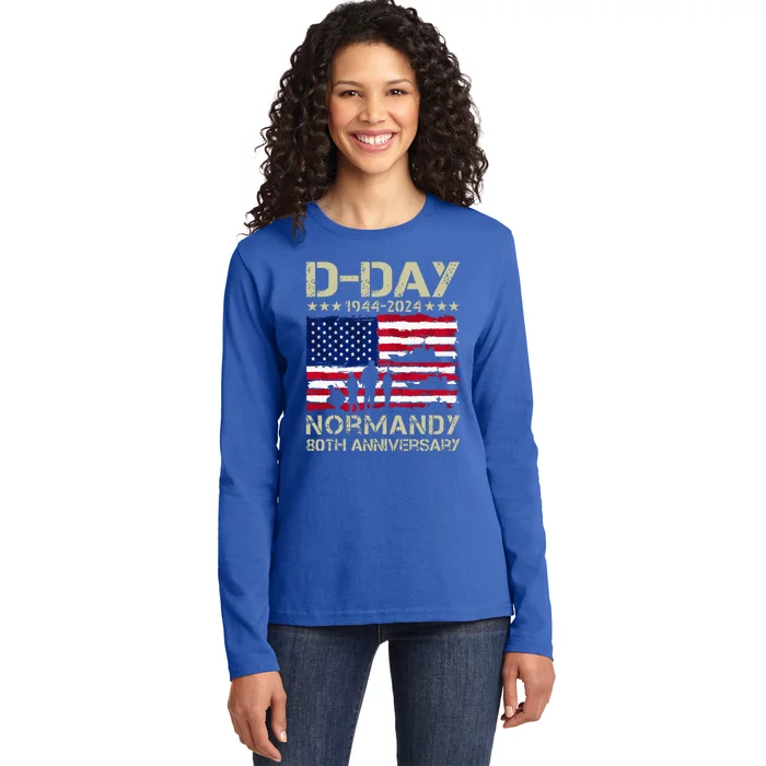 Operation Overlord 1944 Dday 2024 80th Anniversary Normandy Ladies Long Sleeve Shirt