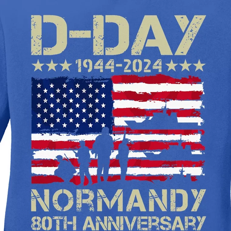 Operation Overlord 1944 Dday 2024 80th Anniversary Normandy Ladies Long Sleeve Shirt