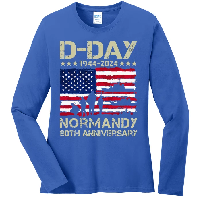 Operation Overlord 1944 Dday 2024 80th Anniversary Normandy Ladies Long Sleeve Shirt