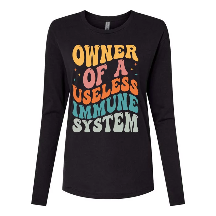 Owner Of A Useless Immune System Womens Cotton Relaxed Long Sleeve T-Shirt