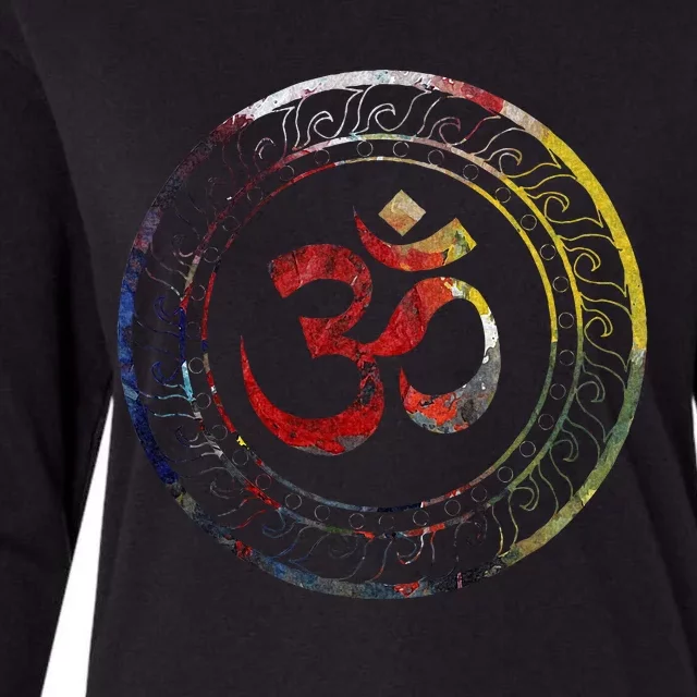 Om Ohm Aum Symbol Spiritual Yoga Gift Womens Cotton Relaxed Long Sleeve T-Shirt