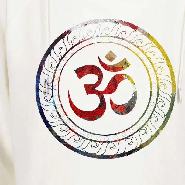 Om Ohm Aum Symbol Spiritual Yoga Gift Womens Funnel Neck Pullover Hood