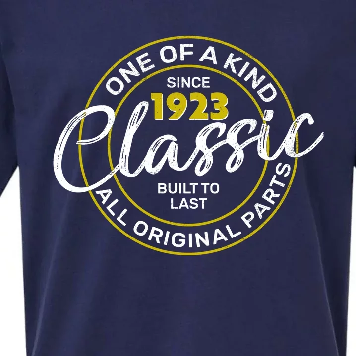 One Of A Kind Since 1923 Classic 100th Birthday Sueded Cloud Jersey T-Shirt