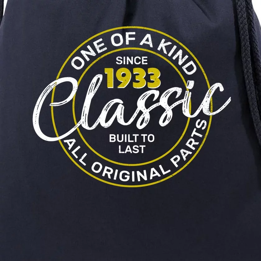 One Of A Kind Since 1933 Classic 90th Birthday Drawstring Bag