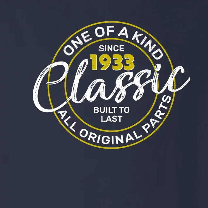 One Of A Kind Since 1933 Classic 90th Birthday Toddler Long Sleeve Shirt