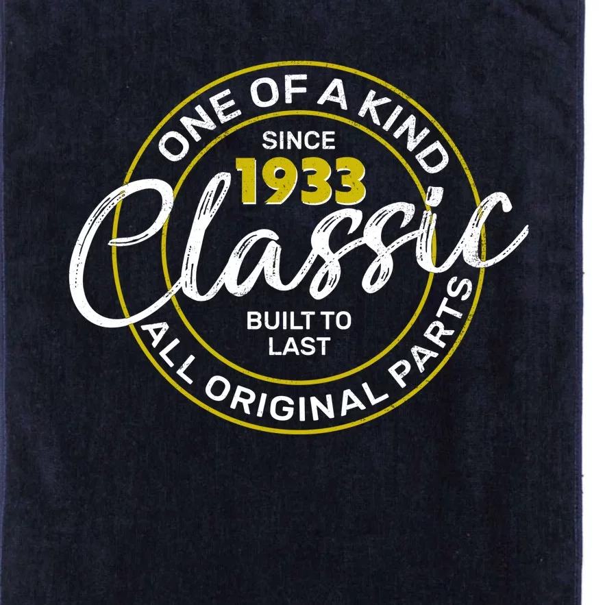 One Of A Kind Since 1933 Classic 90th Birthday Platinum Collection Golf Towel