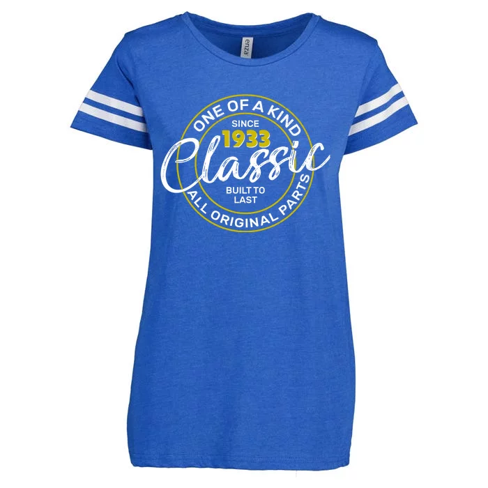 One Of A Kind Since 1933 Classic 90th Birthday Enza Ladies Jersey Football T-Shirt