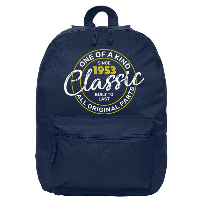 One Of A Kind Since 1953 Classic 70th Birthday 16 in Basic Backpack