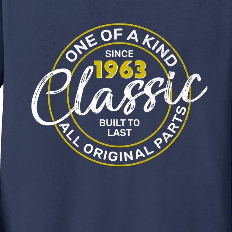 One Of A Kind Since 1963 Classic 60th Birthday Kids Long Sleeve Shirt