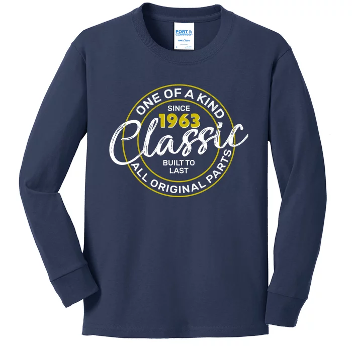 One Of A Kind Since 1963 Classic 60th Birthday Kids Long Sleeve Shirt