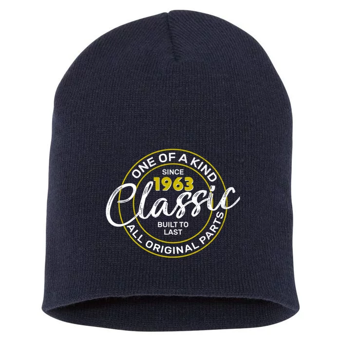 One Of A Kind Since 1963 Classic 60th Birthday Short Acrylic Beanie