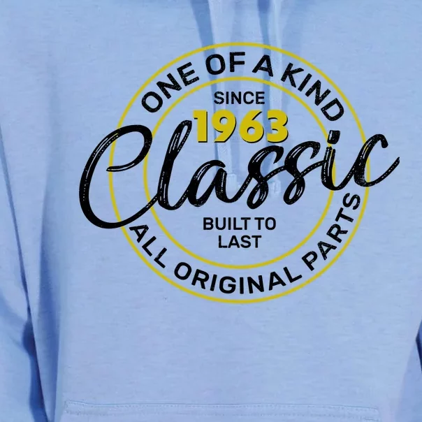 One Of A Kind Since 1963 Classic 60th Birthday Unisex Surf Hoodie