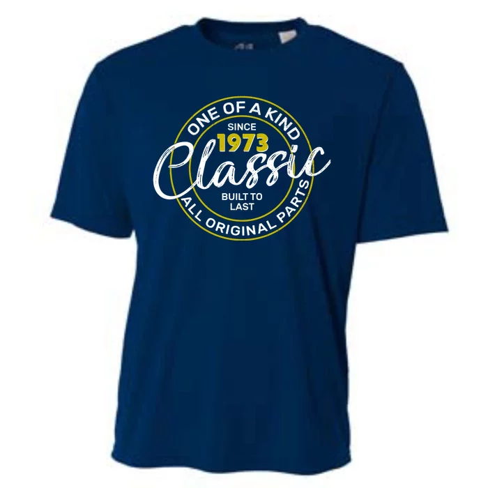 One Of A Kind Since 1973 Classic 50th Birthday Cooling Performance Crew T-Shirt